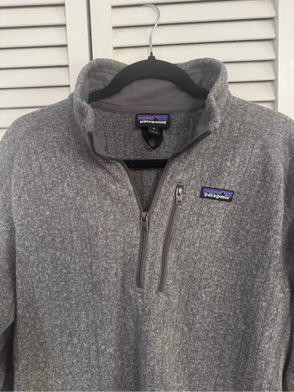 Patagonia Men's Medium Gray Half-Zip Fleece Pullover